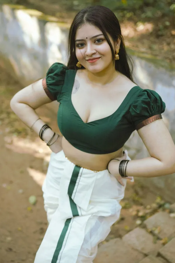 Sizzling! Gopika Keerthy Turns Up the Heat in Deep Neck Blouse