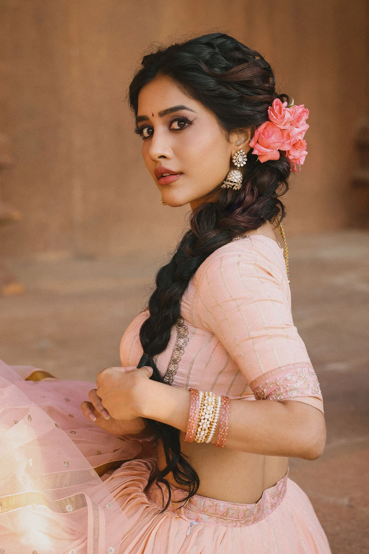 Viral Photos: Nabha Natesh's Fairy Tale Shoot in Pastel Peach