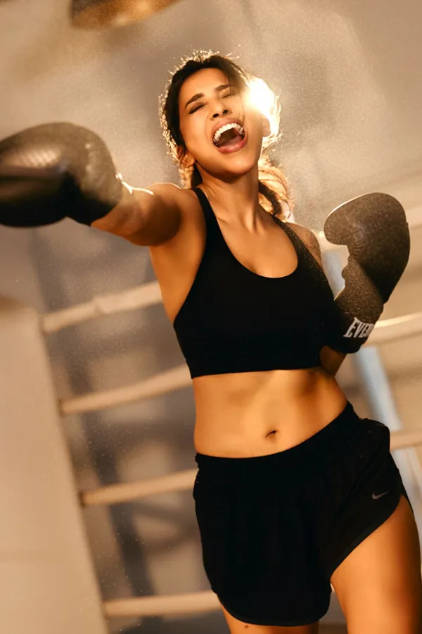 She India Magazine: Nabha Natesh's Raw & Powerful Boxing Shoot