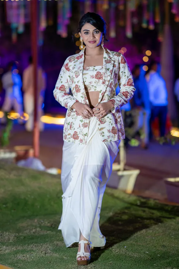 Nayan Sarika in Polished Updo & Pearl Earrings Look | Rakasa