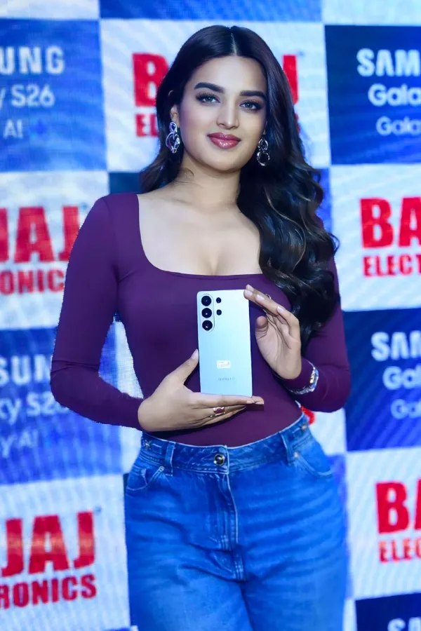 Viral Photos: Nidhhi Agerwal at Bajaj Electronics Nexus Hyderabad Mall