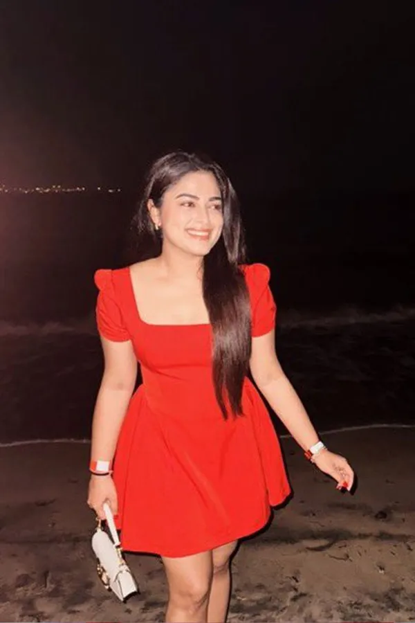 South Indian Actress Siddhi Idnani Dazzles in Red A-Line Dress