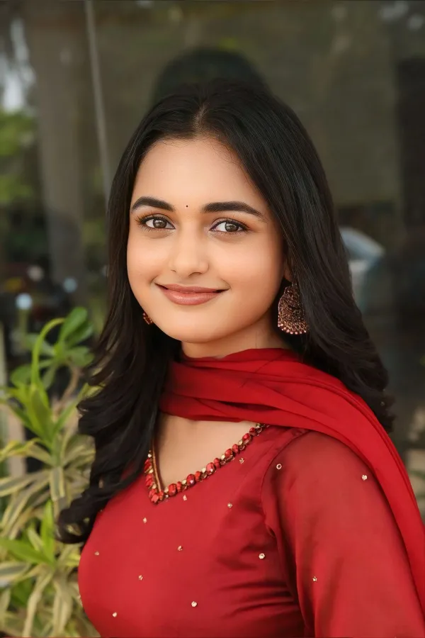 Smeha Manimegalai Dazzles in Deepoo Designers Red Anarkali