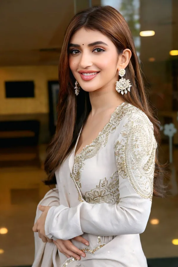 Beautiful Sreeleela Images in White Ethnic Wear | Movie Event