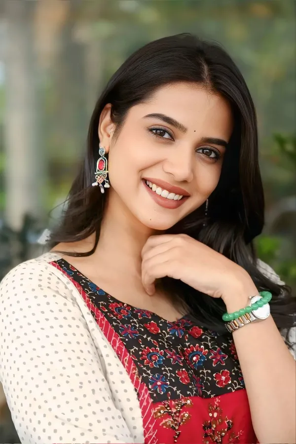 Happy Raj Trailer Launch: Sri Gouri Priya in Ajrakh Block-Print Kurta