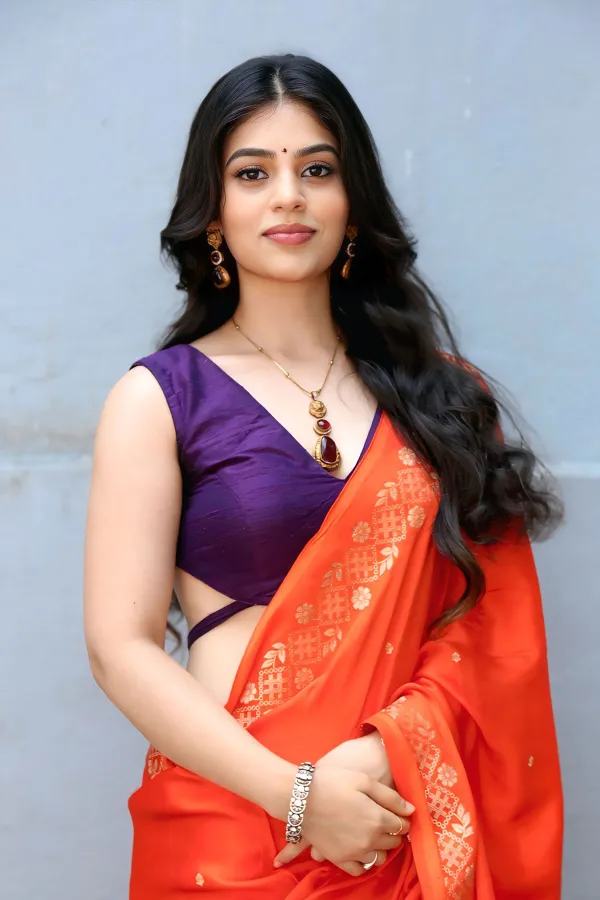 Saira Banu Movie Launch: Bandhavi Sridhar in Contrast Saree