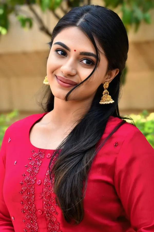 Nayan Sarika Stills in Rani Pink Kurta at Rakasa Pre-Release