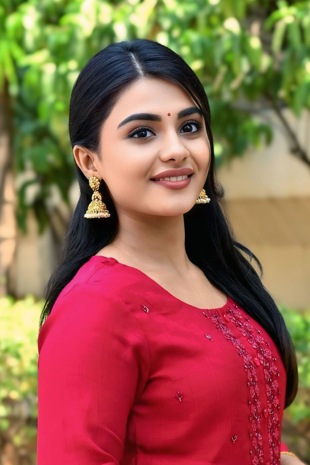 Nayan Sarika in Rani Pink Kurta Look | Rakasa Movie Event