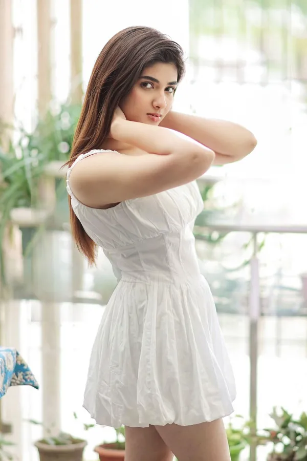 ummePragya Nagra in White Bubble Skirt Photoshoot