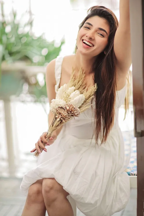 Pragya Nagra Stuns in Ruffle Trim Square-Neck White Dress